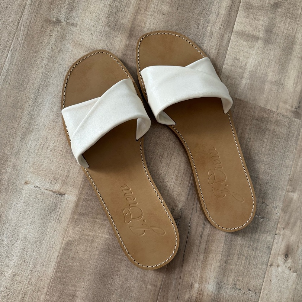 J. Crew Women's Leather Slide Sandals